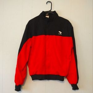 Bellwether Cycling Jacket Performance Fleece Red Black Vintage windbreaker